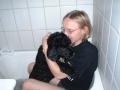 Badet hund