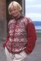 Tykk jakke med masse m�nster