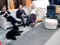 Fortjent avslappings mens vi venter p� flyttebilen.
