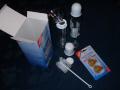 Pumpe, flaske og flaskeb�rste