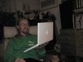 Marius med ny laptop